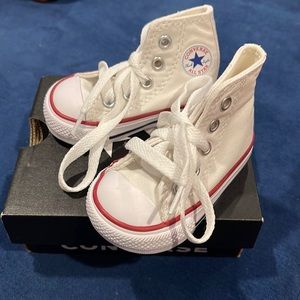 Converse white high top